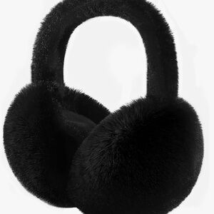 Elegant Black Faux Fur Earmuffs